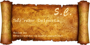 Sándor Celeszta névjegykártya